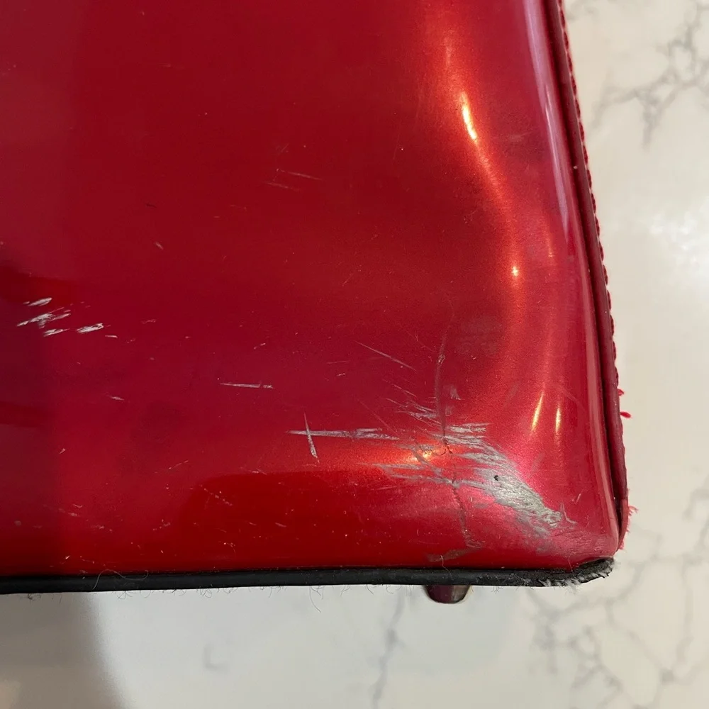 Beijo patented Red and Black leather handbag - Picture 7 of 7